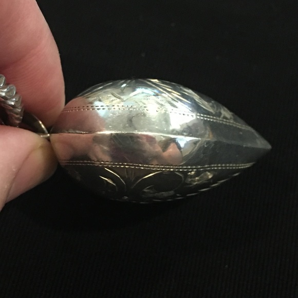 SS Vintage Puffed Heart Pendant - Picture 4 of 4